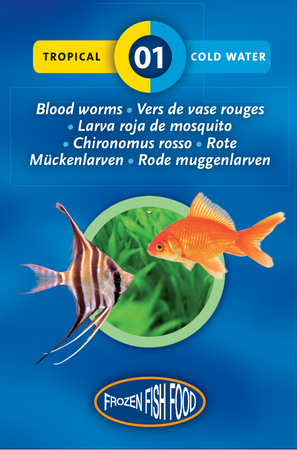 Gefrorene Mückenlarven